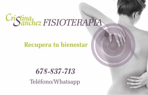 Argés Cristina Sanchez FISIOTERAPIA